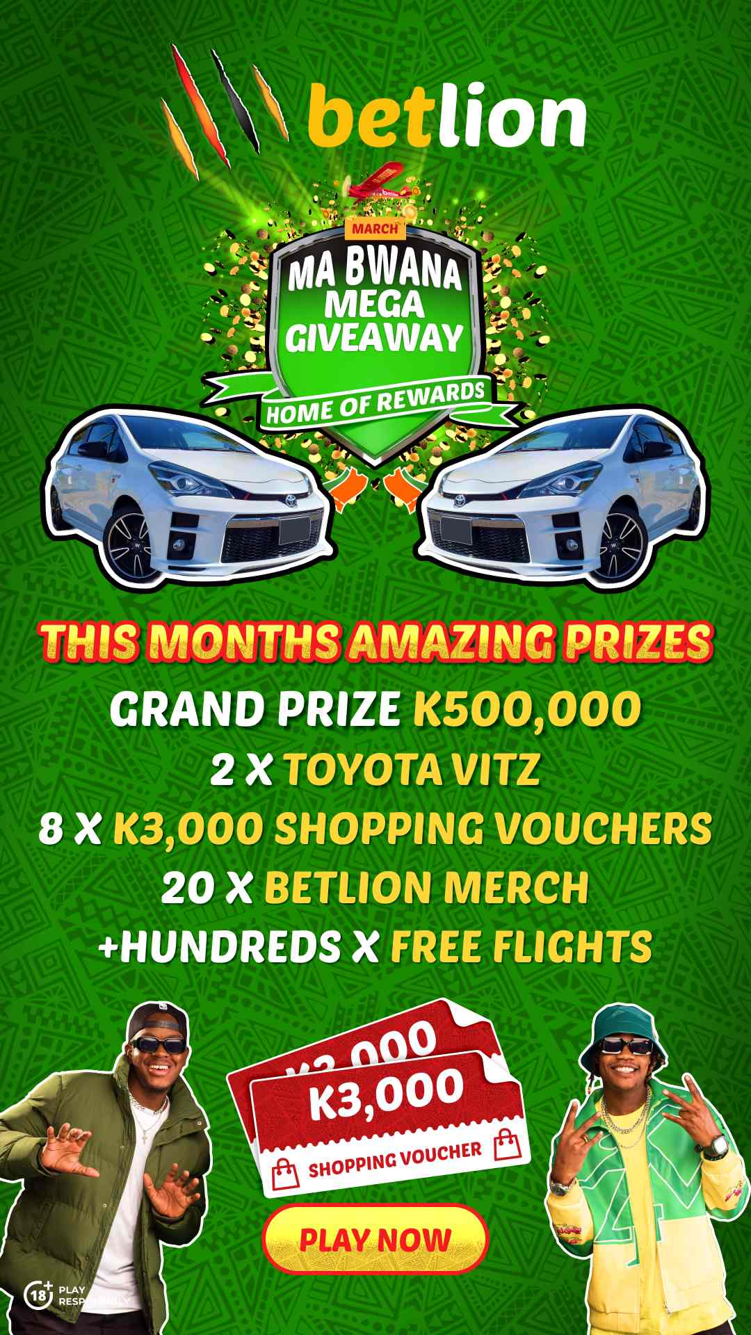Betlion Zambia | Ma Bwana Mega Giveaway — March Prizes